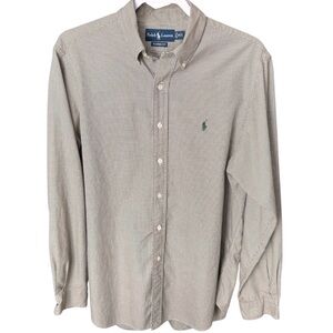 Polo Ralph Lauren Men’s Micro Houndstooth Button-Down Shirt | Classic Fit Size L